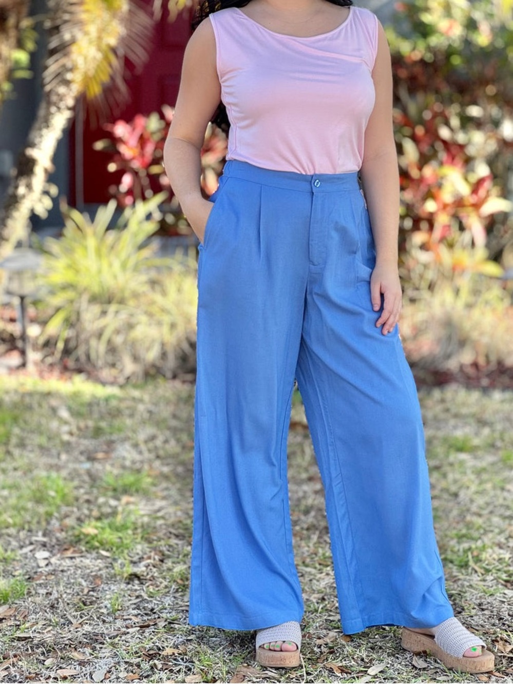 Simply Southern NWT The Tina Trouser in Azure Blue